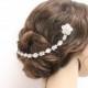 Bridal Hair Chain Wedding hair Wrap Grecian Headpiece Wedding Halo Draped Hair Comb Floral Wedding Hair Comb Hair Wreath bridal hair comb