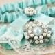 Bridal garter set, SOMETHING BLUE Wedding Garter set, Heirloom Rhinestone and Crystal garters