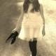 Vintage style Flower Girl Dress,  natural Organic cotton flower girl dress, lace flower girl dress, tulle flower girl dress