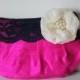 Bridesmaid Clutch Purse - Perfect Bridesmaid Gift - Clutch Purse with Lace & Stardust Flower Brooch (choose your colours)