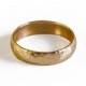 Gold Wedding Band, Solid Gold Hammered Wedding Ring.