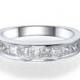 Classic Diamond Wedding Band, 14K White Gold Wedding Ring, 1.2 TCW Diamond Wedding Ring, Delicate Womens Wedding Band
