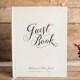 Wedding Guest Book Wedding Guestbook Custom Guest Book Personalized Customized rustic wedding keepsake wedding gift classic black and white