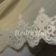 Wedding Veil, Bridal Veil, Alencon Lace veil elbow length meters veil, white veil, ivory veil, - lace veil - Diamond Veil
