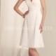 Buy Australia A-line White V-neck Knee Length Chiffon Bridesmaid Dresses by STI BY11342T at AU$118.93 - Dress4Australia.com.au