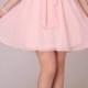 Exquisite floral Halter Neck Short pink Bridesmaid Dress KSP087