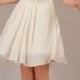 Simple Graceful Pleated champagne bridesmaid Dress KSP014