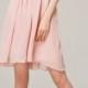 Pastel pink One Shoulder Custom Made Bridesmaid Dress KSP064