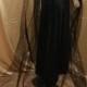 Gothic Black Red wedding veil Cathedral costume  mourning Single tiers 108" width 108" length pencil edge