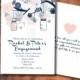Navy and Pink Mason Jar Engagement Invitation ~ DIY PRINTABLE ~ Professional printing with envelopes and postage included