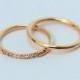 Gold Wedding Band Set, Men Gold Band, Woman Gold Band / Price For 2 Rings