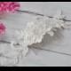 Vintage Bridal Hair Comb, Wedding Headpiece with Beaded Lace, Pearls in Ivory