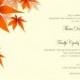 CHEAP RED MAPLE LEAVES WEDDING INVITATIONS CARDS HPI040