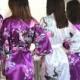 Set of 7 Bridesmaid Satin Robes, Kimono Robe, Fast Shipping from New York, Regular and Plus Size Robe