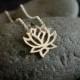 Lotus Necklace lotus flower charm lotus flower pendant lotus necklace silver bridesmaid gift wedding jewelry small christmas gift holiday