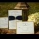 Navy and gold Wedding Invitation / Bling Wedding Invitation/ Navy and Gold "Emma Suite"