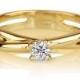 Split Shank Ring, Diamond Engagement Ring, 14K Gold Ring, Solitaire Engagement Ring, 0.25 CT Split Shank Engagement Ring