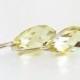 Pale Yellow Crystal Teardrop Earrings - Bridesmaid Jewelry