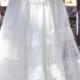 Ivory Lace Flower Girl Dress -Ivory Shabby Chic Flower Girl Dress- Rustic Ivory Flower Girl Dress -Vintage Wedding-Christening Dress