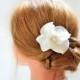 Bridal fascinator in ivory or white Wedding head piece Hair flower Hair clip Wedding hair accessories