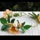 flower crown apricot wild roses and leaves fairy hairband garland flower girl festival bridsmaid fancy dress
