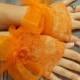 Orange Tulle Wedding Cuff, Halloween bride costume cuff glove, Bridal Wristlet Cuff Glovelet Cuff, Ruffled Cuff, Orange lace gloves