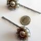 Faux Pearl and Bead Hair Pins Upcycled Vintage Earrings