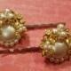 Faux Pearl and Bead Hair Pins Upcycled Vintage Earrings