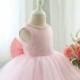 Designed Baby Pink Sleeveless Toddler Pageant Dress, Baby Birthday Dress for Girls, Baby Tutu 1st Birthday, PD098-1