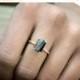 CHRISTMAS SALE - Rose gold ring,Labradorite ring,artisan ring,engagement ring,wedding ring,proposal ring,prong set ring,rectangle ring