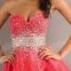 A-line Sweetheart Beading Sleeveless Short Tulle Prom Dresses / Homecoming Dresses