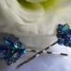 Sapphire Blue Bridal Hair Comb,Blue Bridal Hair Accessories, Blue Wedding Hair Pins, Blue Wedding Hair Comb, Blue Wedding Hair Accessories