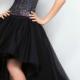 A-line Sweetheart Natural High-low Sleeveless Beading Lace Up Tulle Taffeta Black Prom / Homecoming / Evening Dresses By Blush 9613