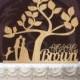 Rustic Wedding Cake Topper, Personalized Wedding Cake Topper, silhouette cake topper, custom cake topper, monogram cake topper, Tree of life