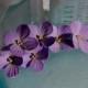 Hydrangea hair pins for weddings, set of 6 hair pins, clay flowers