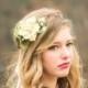 rustic bridal headpiece, woodland wedding, pine cone rose - A Love Like Ours -