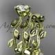 14k yellow gold diamond leaf and vine wedding ring, engagement ring, engagement set ADLR213S