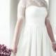 A-line short wedding dress M12, Romantic wedding gown, Classic bridal dress, Custom dress, Rustic gown