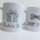 Bride to Be and Groom to Be Wedding Mug Set, coffee mugs, wedding mugs, engagement gift