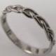 Braided Ring No.4 - Platinum Ring , Wedding Band , Platinum Band , celtic ring, wedding band, mens band, Platinum braided ring