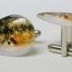 Gone Fishing Cufflinks Style No. 11 LARGE MOUTH BASS Design Free Gift Bag