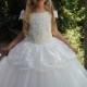 Lace Flower Girls Ivory Dress- Wedding Birthday Bridesmaid Flower Lace Ivory Dress