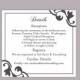 DIY Wedding Details Card Template Editable Text Word File Download Printable Details Card Black Details Card Elegant Enclosure Cards