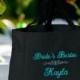Set of 6! Personalized Bridal Totes, Bride, Bridesmaids, Maid of Honor, Mother of Bride, Mother of Groom, Bride's Bestie