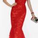 Buy Australia 2016 Ruby Mermaid Straps With Lace Organza Brush Length Evening Dress/ Prom Dresses 5780 at AU$173.91 - Dress4Australia.com.au