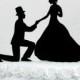 Wedding cake topper silhouette