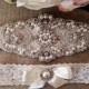 Wedding Garter - Bridal Garter - Pearl and Crystal Rhinestone Garter and Toss Garter Set