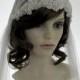 1920s style wedding  veil -  couture bridal cap veil  - Adore
