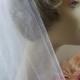 Hand Made Bridal Veil Pnk Pillbox Lace pillbox Pink Shimmer Tulle
