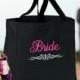Set of 4! Personalized Bridal Totes, Bride, Bridesmaids, Maid of Honor, Mother of Bride, Mother of Groom, Bride's Bestie